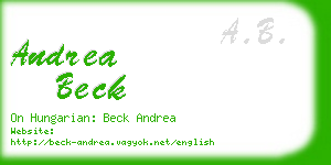 andrea beck business card